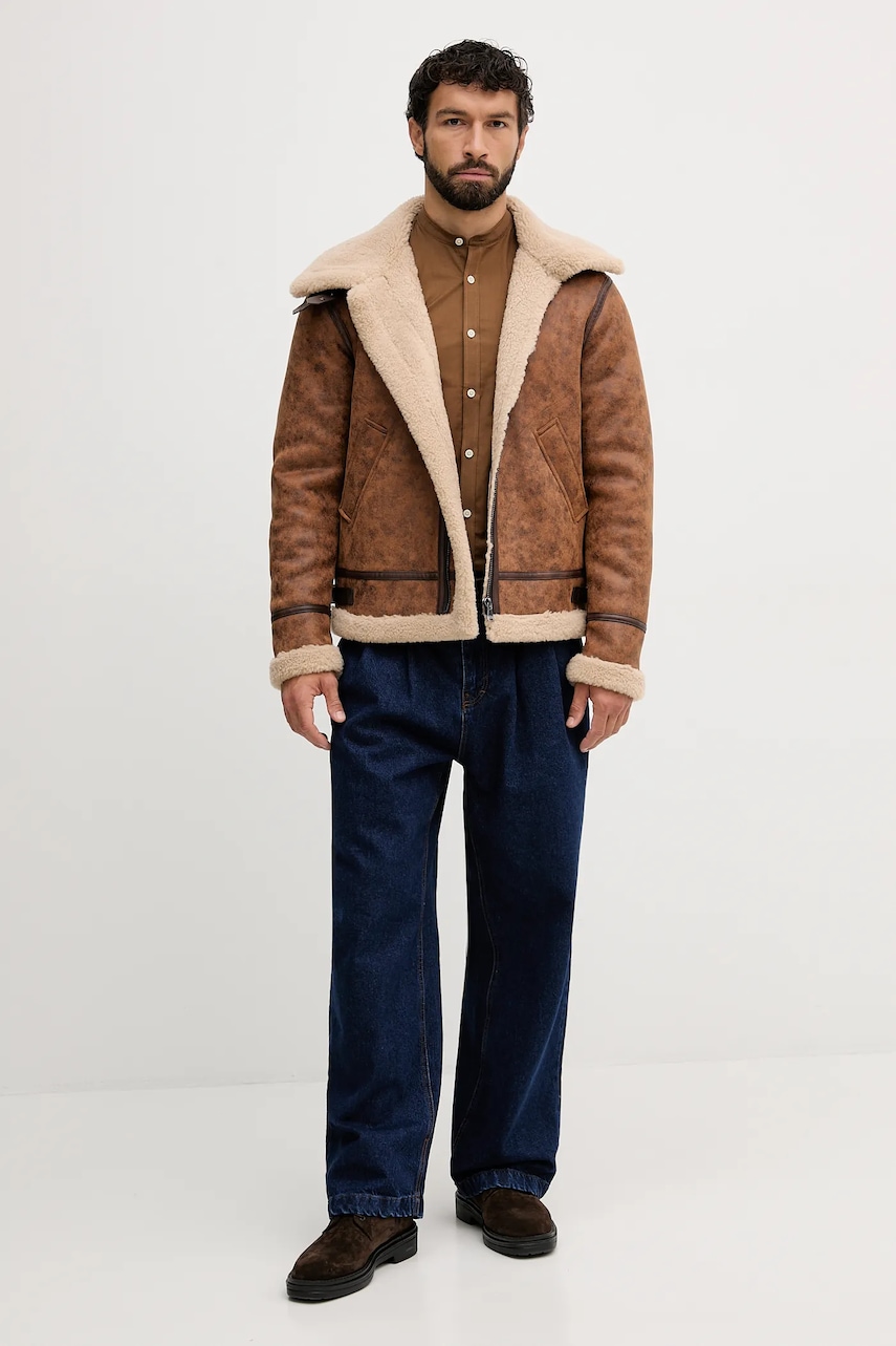 Рубашка Lindbergh цвет коричневый slim 30-203174A Рубашка Lindbergh цвет коричневый slim 30-203174A