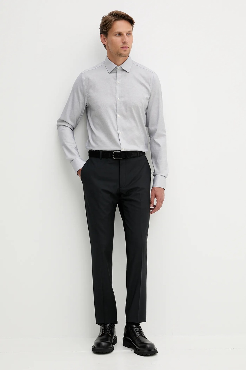 Рубашка Calvin Klein slim итальянский воротник LV019EU057