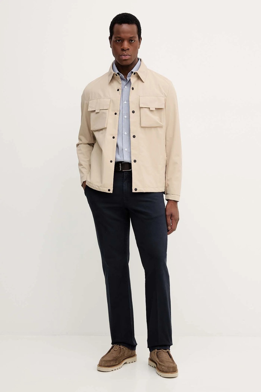 Хлопковая рубашка Michael Kors slim итальянский воротник MK0DS01293