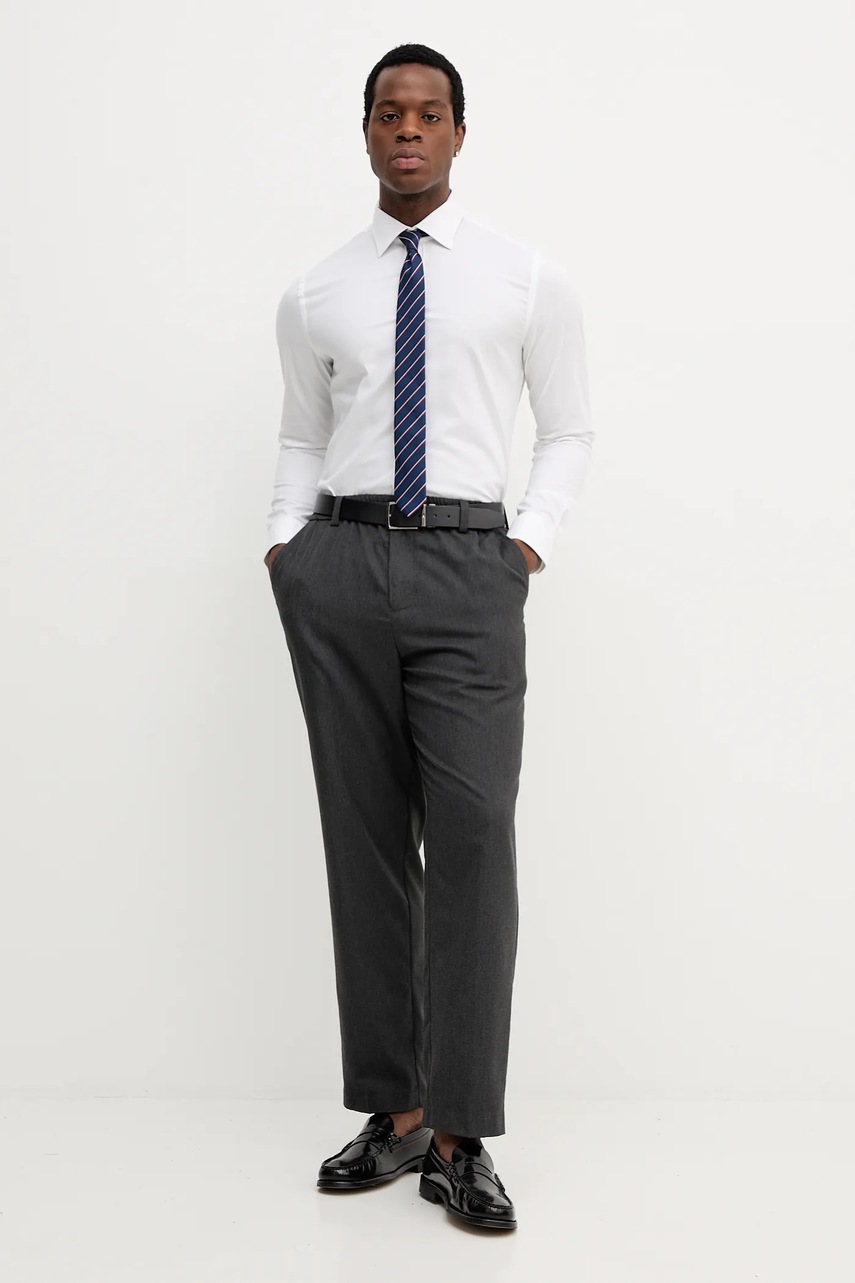 Рубашка Michael Kors цвет белый slim классический воротник MK0DS01584