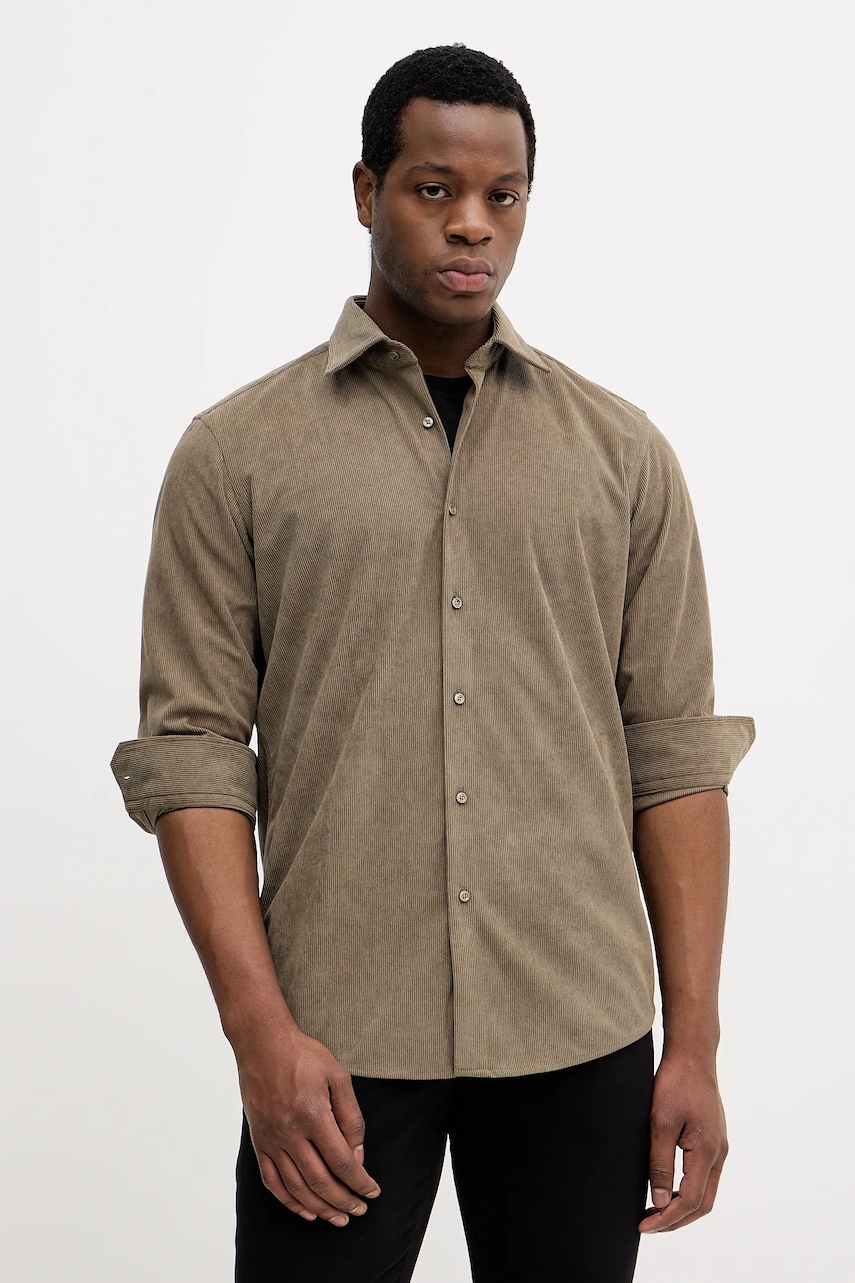 BOSS cămașă din velur cu guler clasic, regular, 50550679