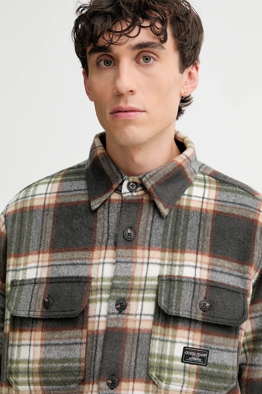 Bunda s příměsí vlny Guess Jeans (obrázek 4)