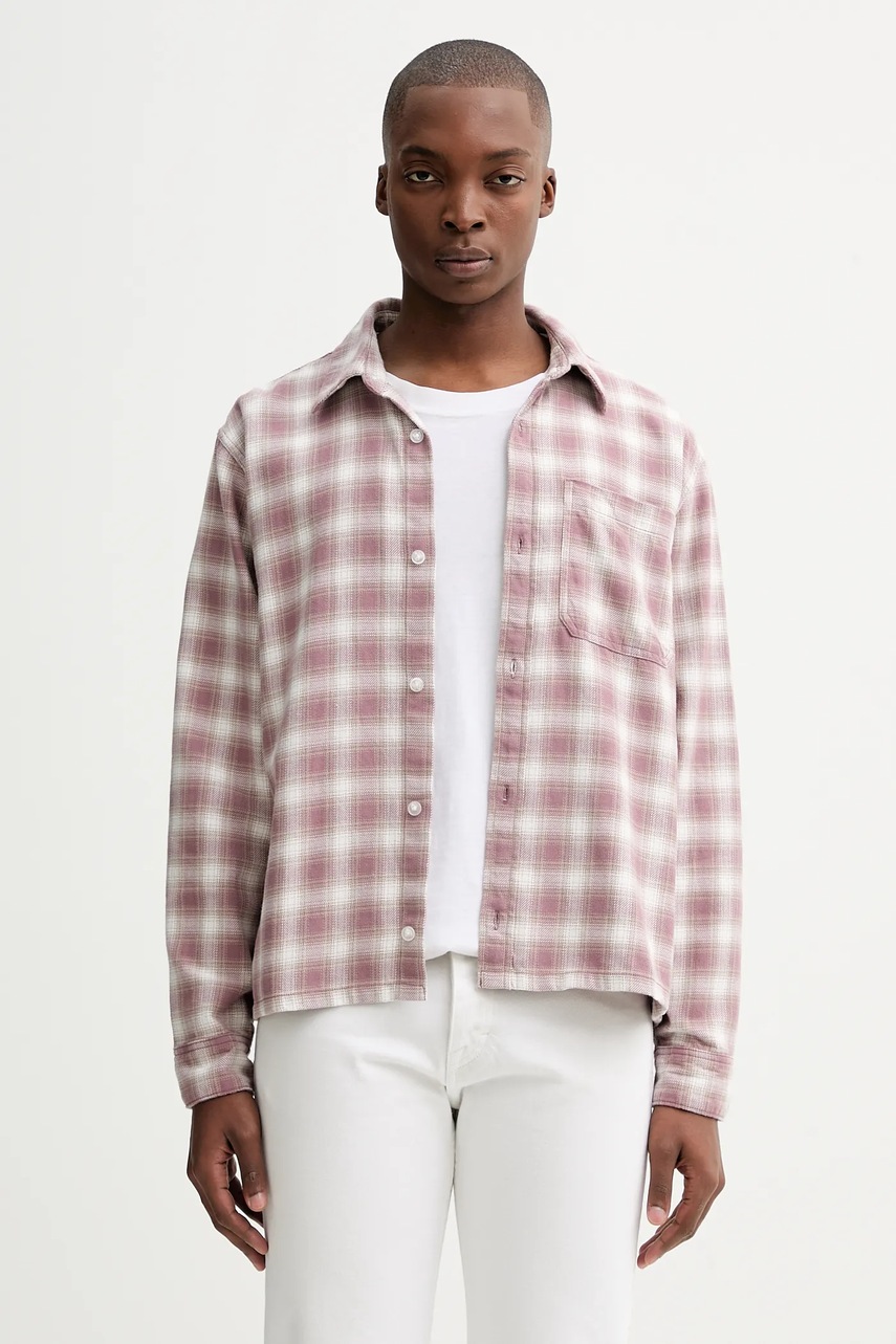 Hollister Co. cămașă din bumbac culoarea roz, cu guler clasic, regular, KI325-5202-638