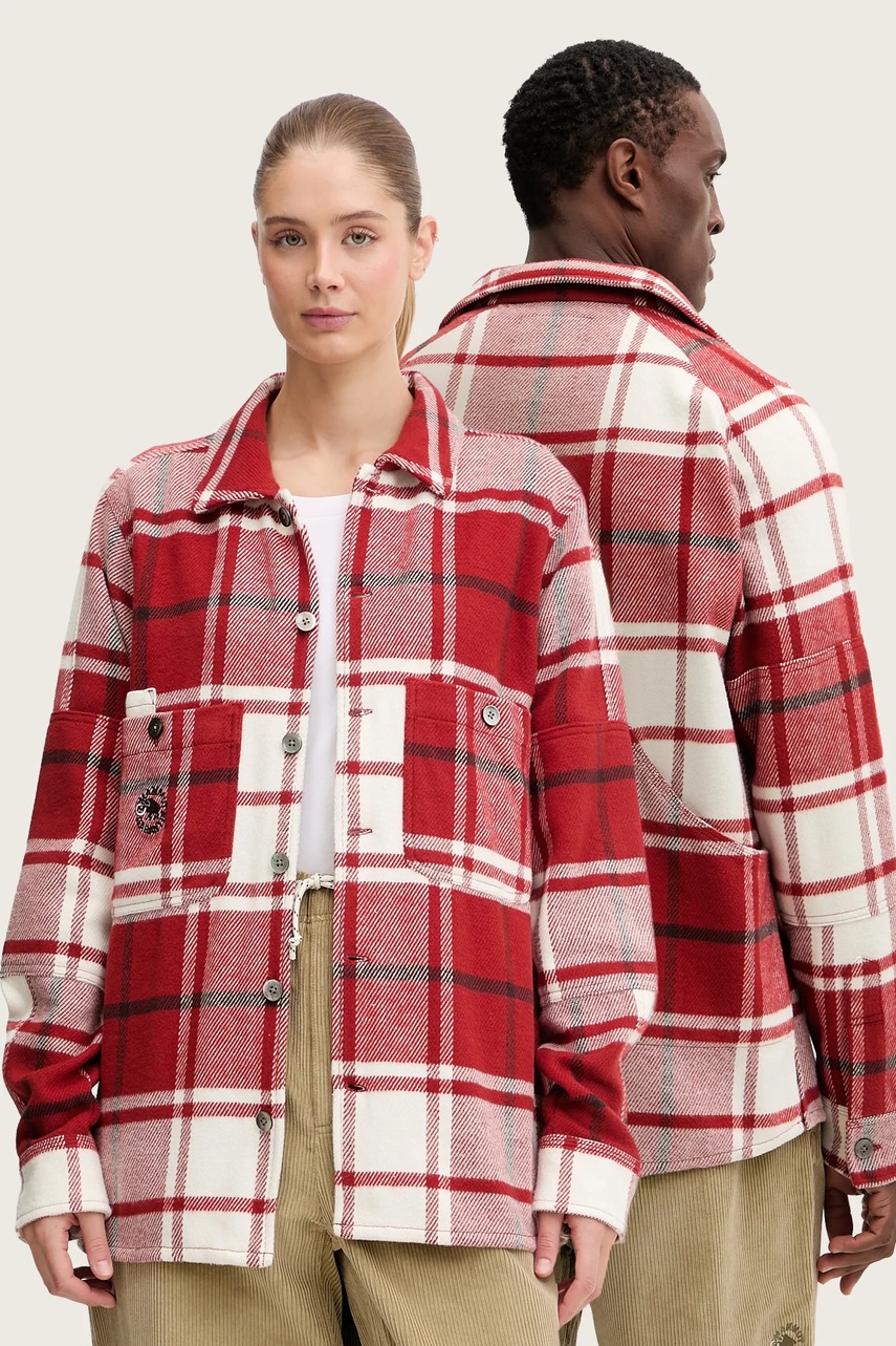 Mammut cămașă din bumbac Mammut x Cabourn Direttissima culoarea bordo, cu guler clasic, regular, 1015.01730