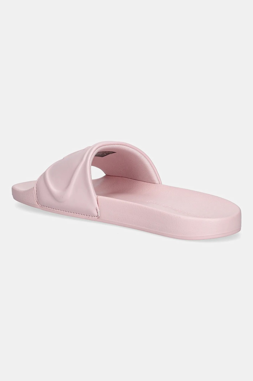 Παντόφλες Calvin Klein Jeans SLIDE PU HF MG χρώμα: ροζ, YW0YW01879 φωτογραφία