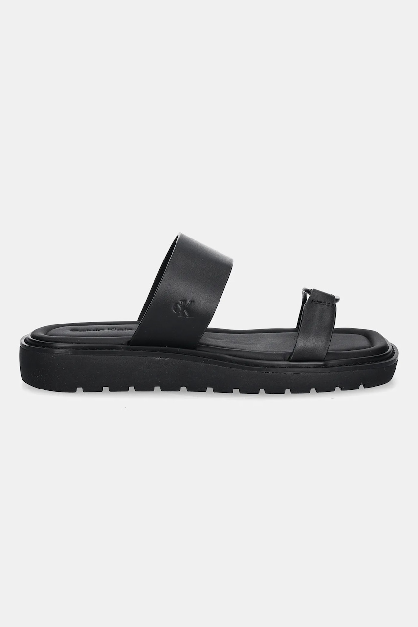 Kožené šľapky Calvin Klein Jeans ROPE SANDAL SOFT LTH MG