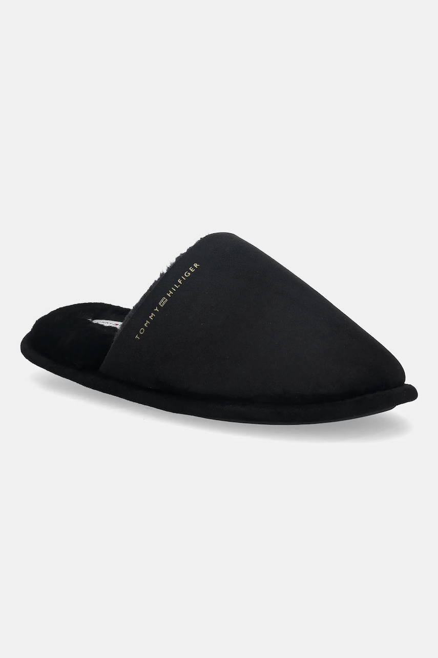 Levně Pantofle Tommy Hilfiger TH SOFT HOUSE SHOE černá barva, FW0FW08853