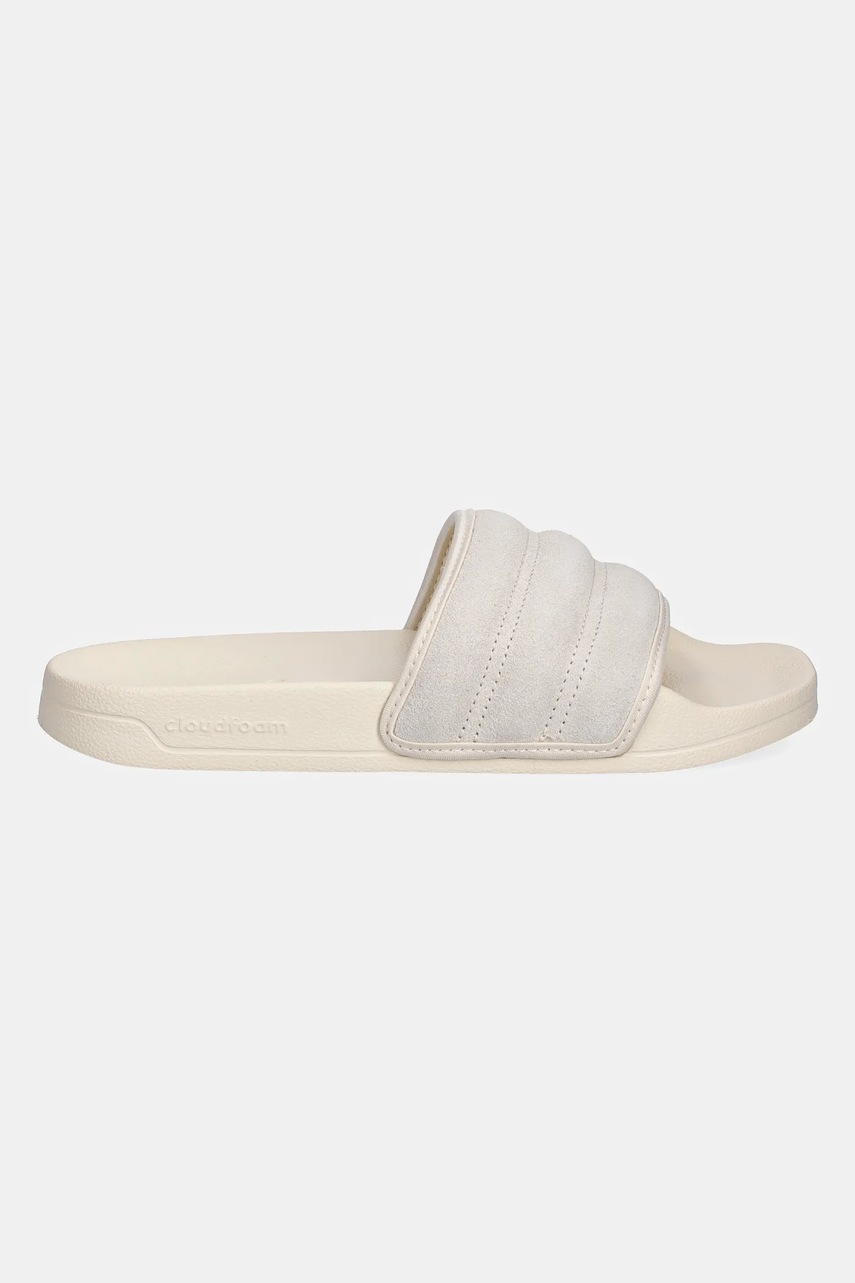Замшевые шлепанцы adidas Adilette Noshower цвет бежевый JP5191