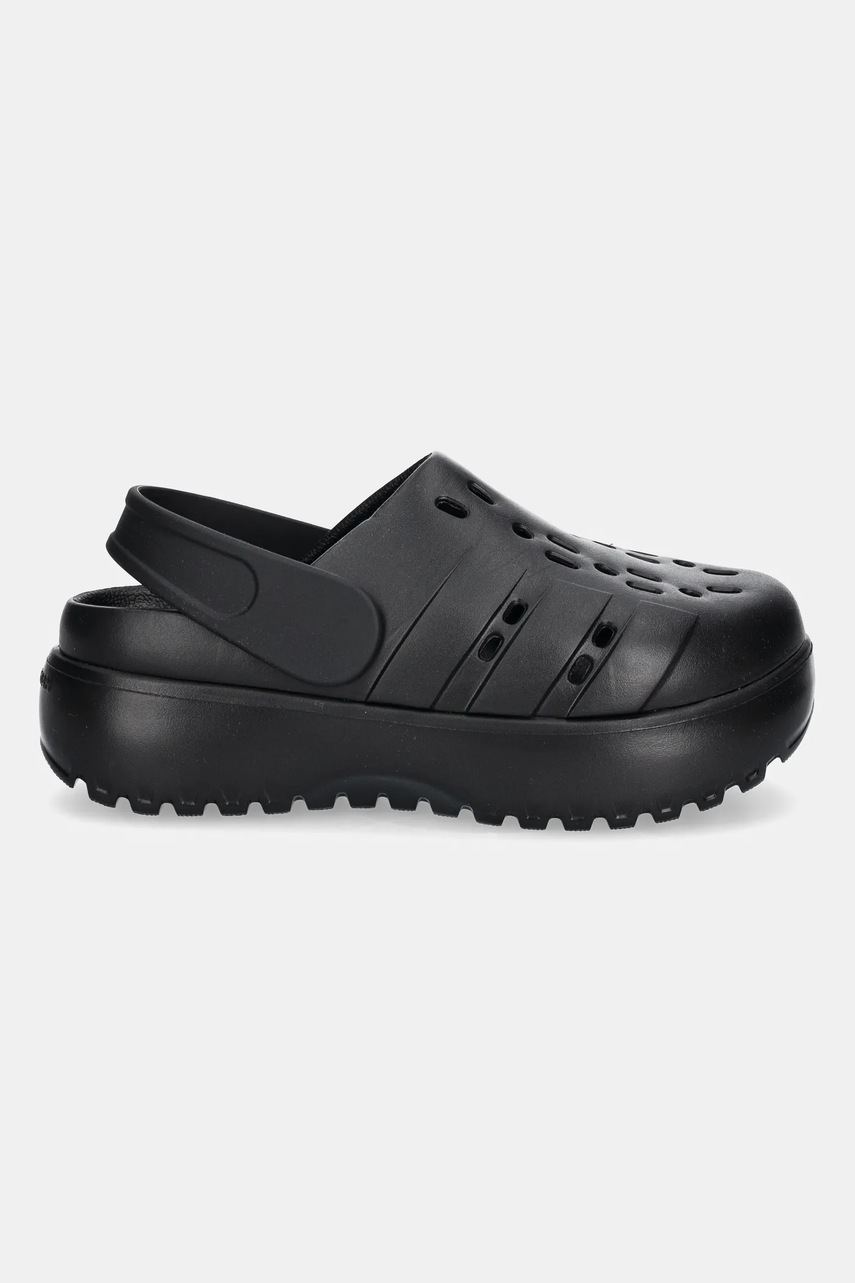 Шлепанцы adidas Adilette Clog Platform цвет чёрный на платформе JP9577