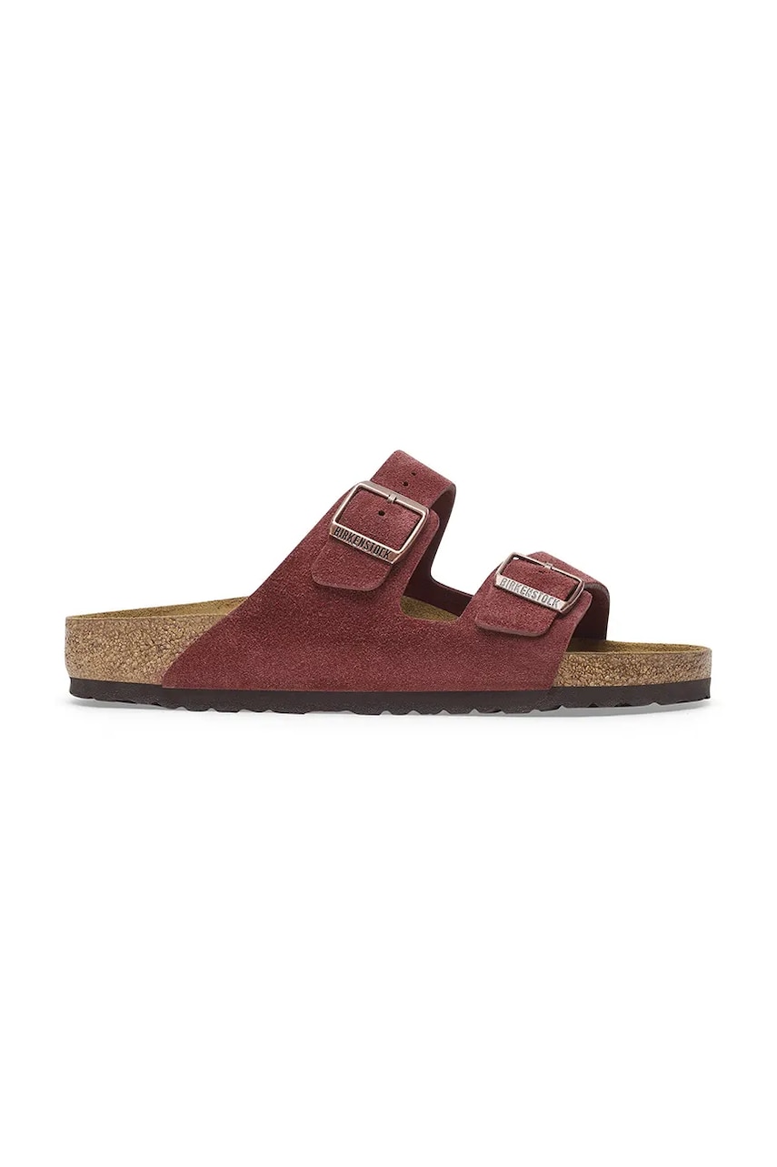 Birkenstock papuci din piele Arizona culoarea roșu, 1028331