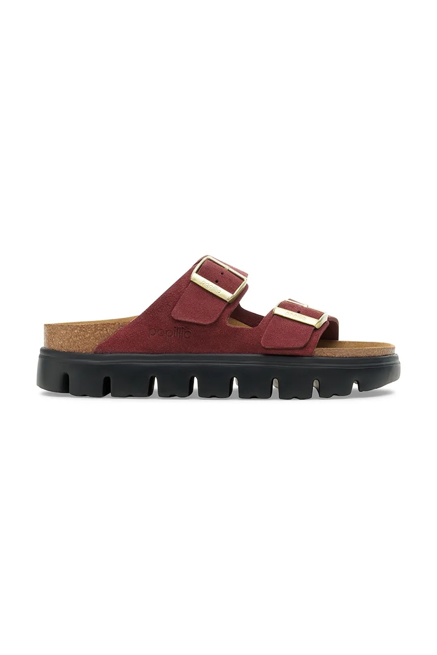 Birkenstock papuci Arizona Chunky Birkenstock x Papillio culoarea roșu, cu platformă, 1030581