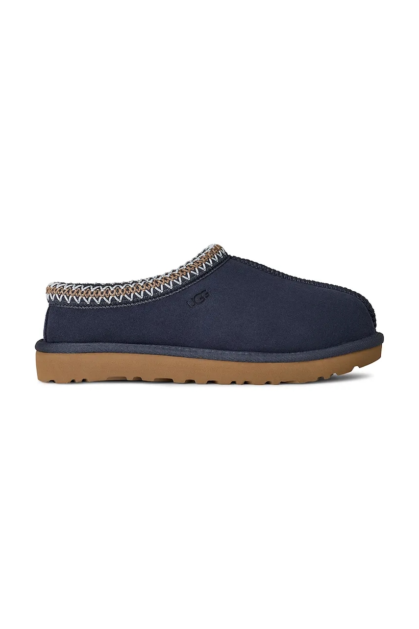 UGG papuci din piele întoarsă Tasman II culoarea bleumarin, 1174470.DKN