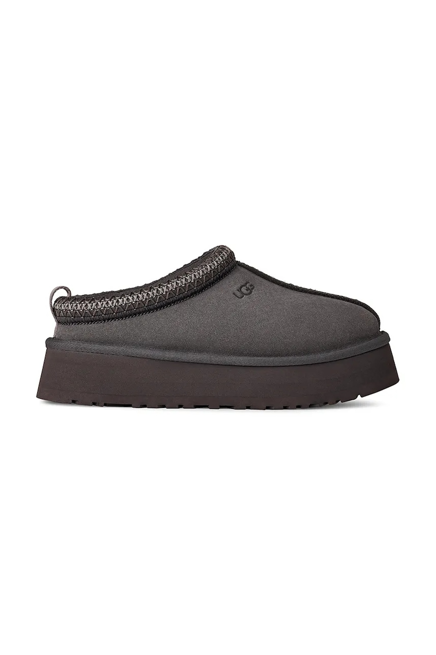 UGG papuci din piele întoarsă Tazz II culoarea gri, 1174471.OBS