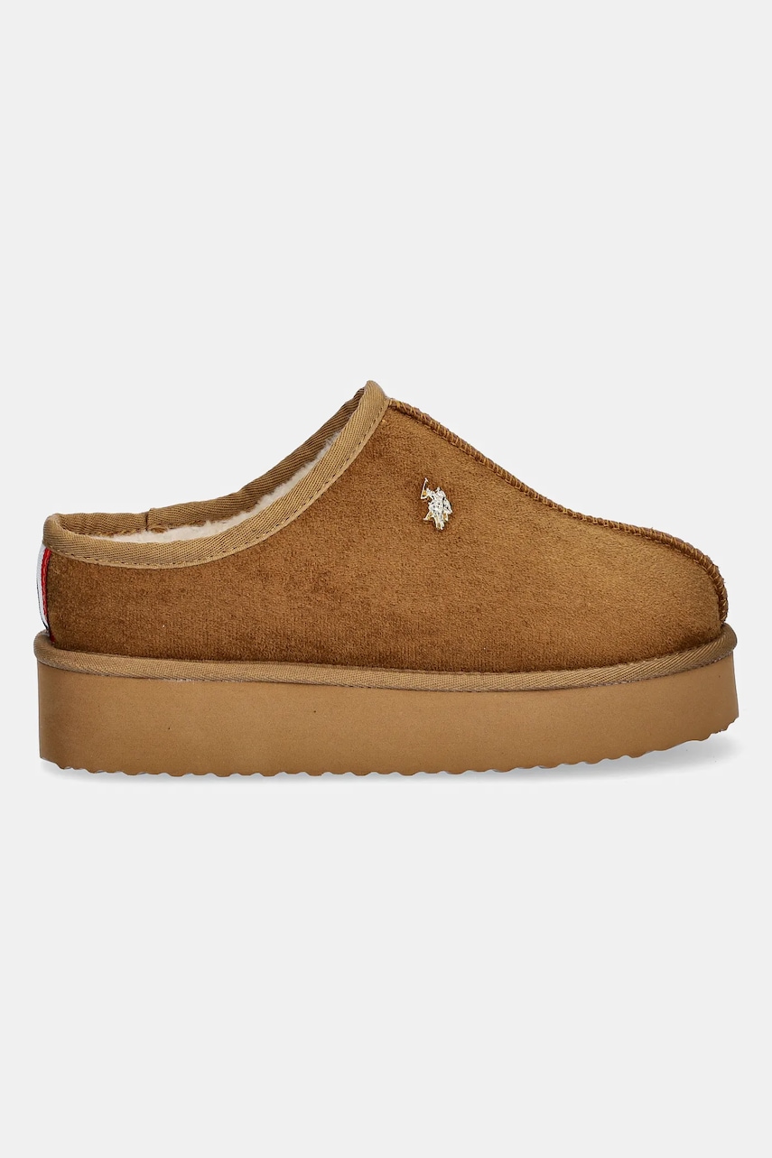 Тапки U.S. Polo Assn. VERA001 цвет коричневый VERA001W/EH1 Тапки U.S. Polo Assn. VERA001 цвет коричневый VERA001W/EH1