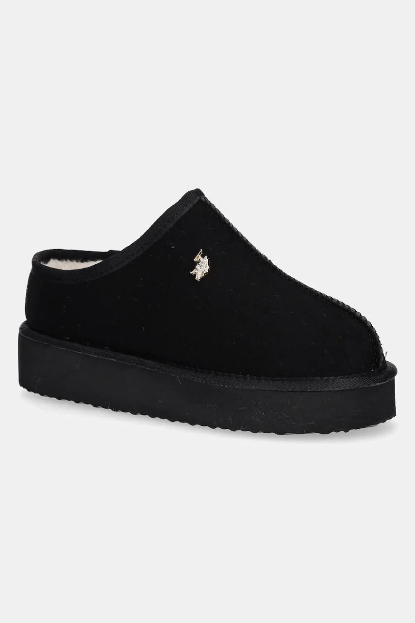 U.S. Polo Assn. papuci de casă VERA001 culoarea negru, VERA001W/EH1
