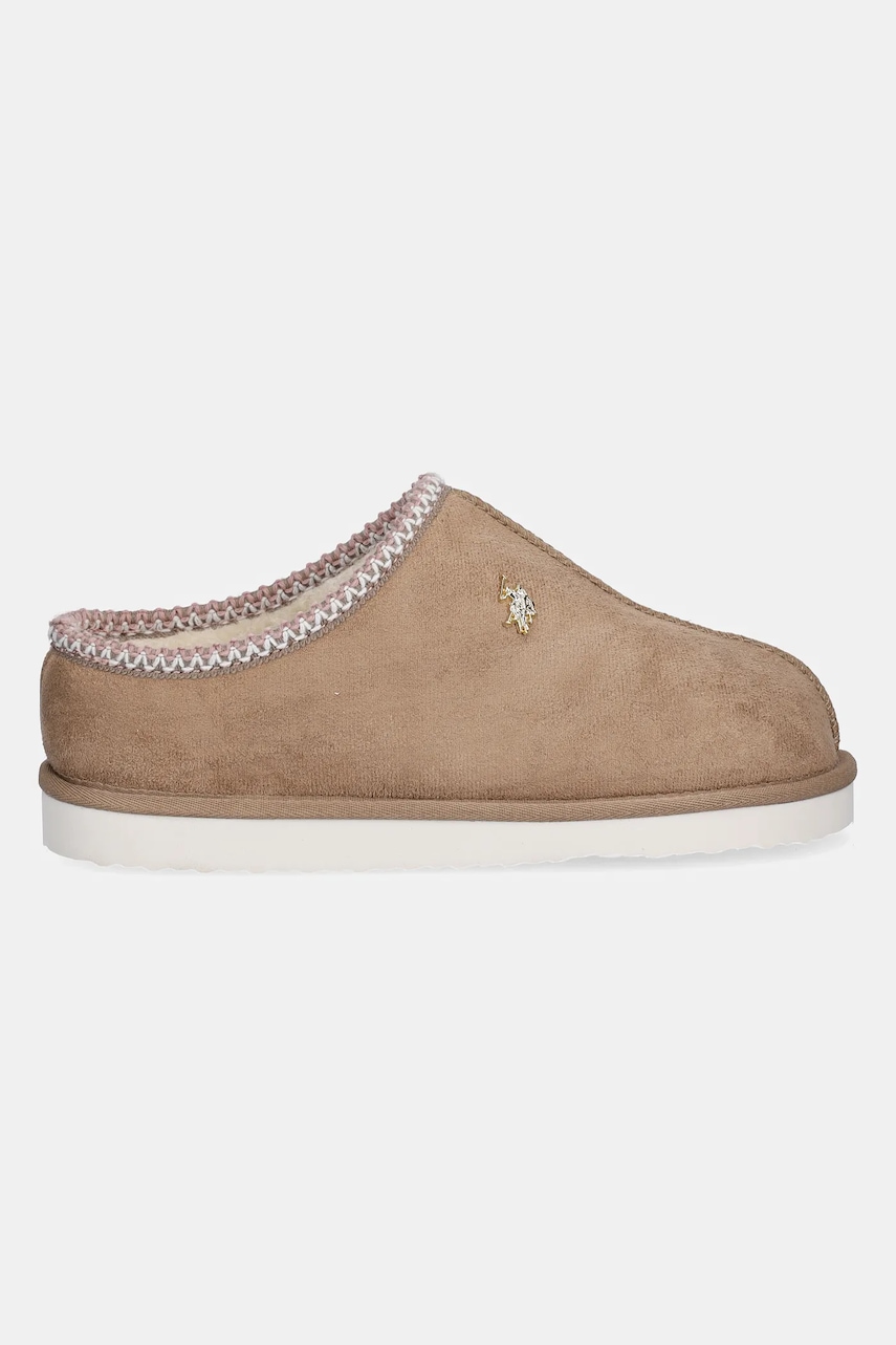Тапки U.S. Polo Assn. VERENY001 цвет бежевый VERENY001W/EH1 Тапки U.S. Polo Assn. VERENY001 цвет бежевый VERENY001W/EH1