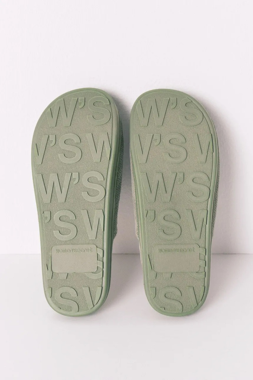 Тапки womensecret MULTILICENSE COTTAGE цвет зелёный 4992528