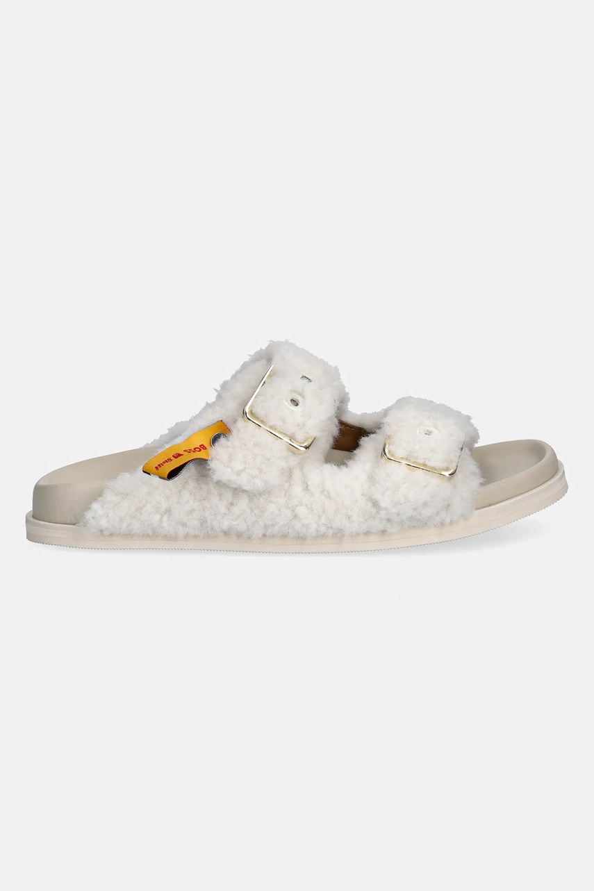 Шлепанцы BOSS Freyah цвет бежевый 50554421