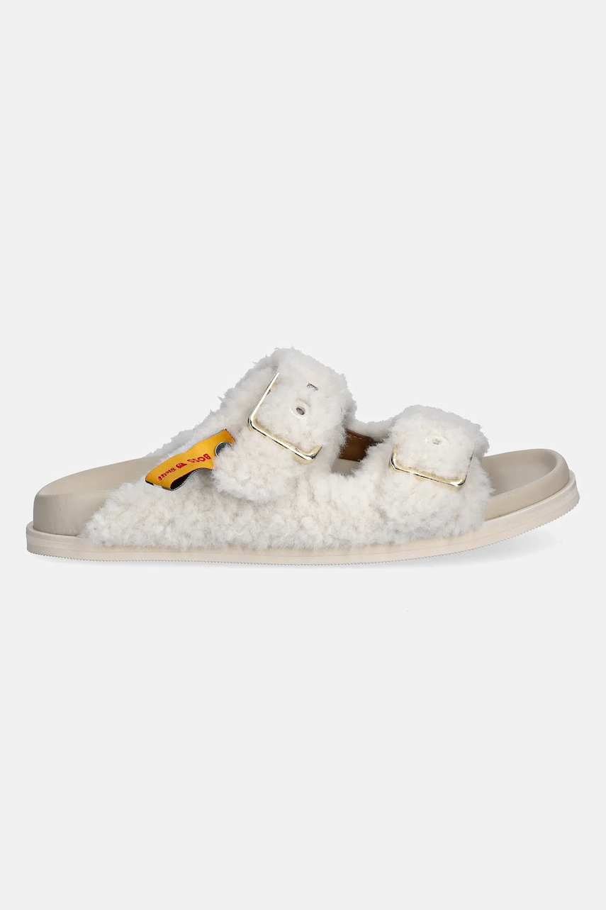 Шлепанцы BOSS Freyah цвет бежевый 50554421 Шлепанцы BOSS Freyah цвет бежевый 50554421