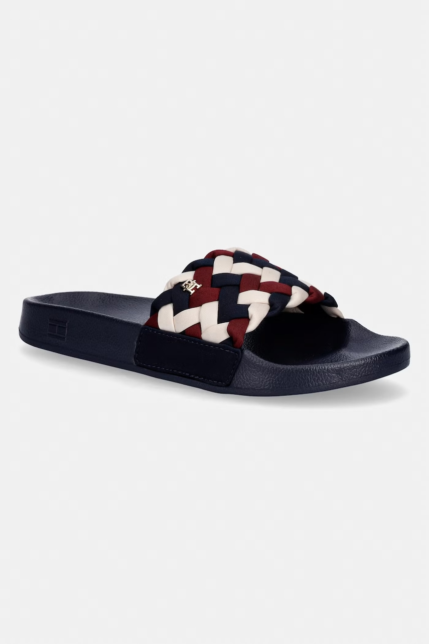 Tommy Hilfiger papuci pentru femei TH BRAIDED POOL SLIDE