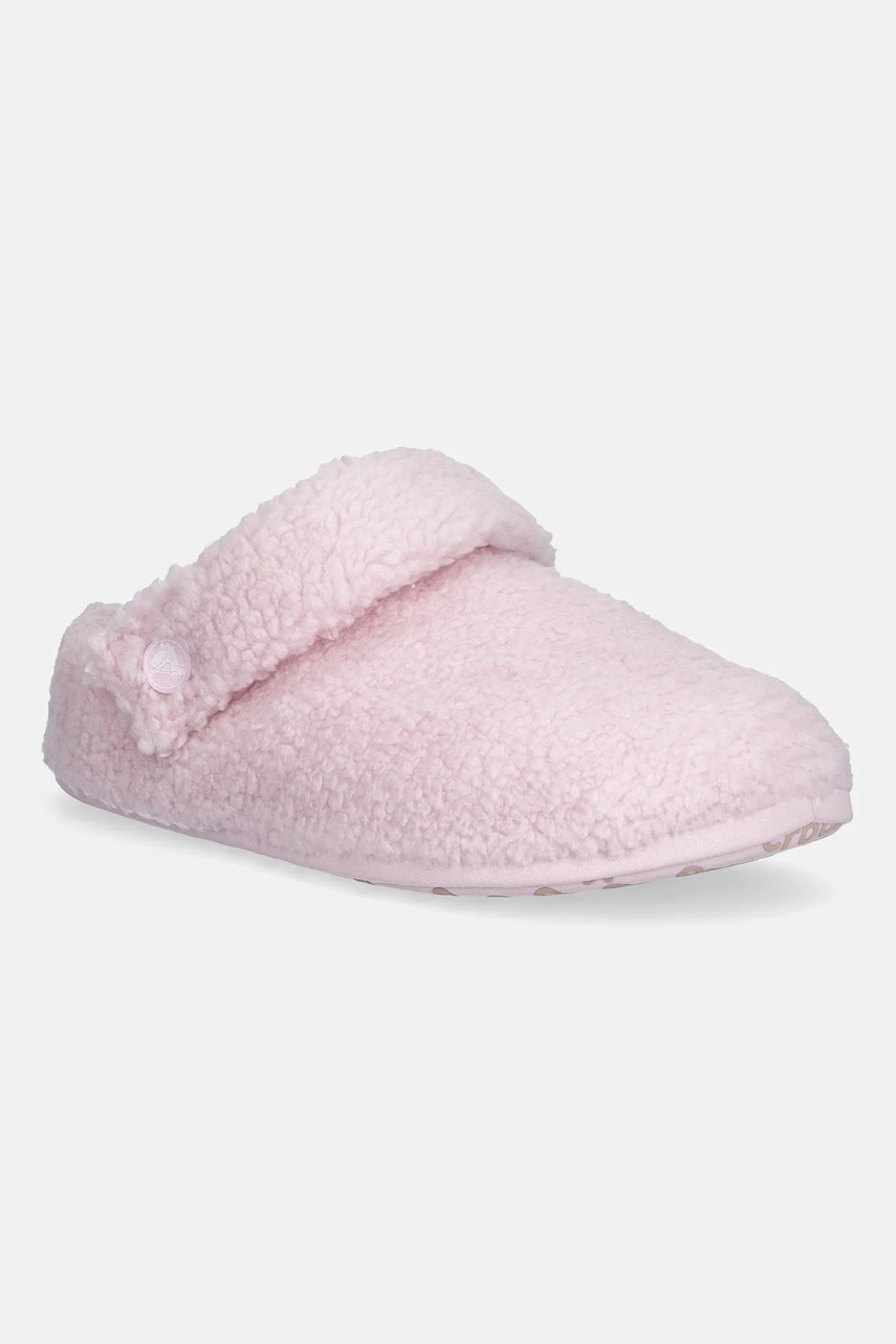 Crocs papuci de casa Classic Cozzy Slipper culoarea roz, 209386