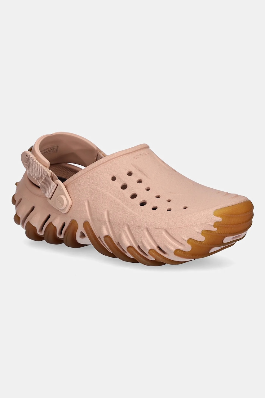 Crocs papuci Echo Gum Ro Clog culoarea bej, 211675