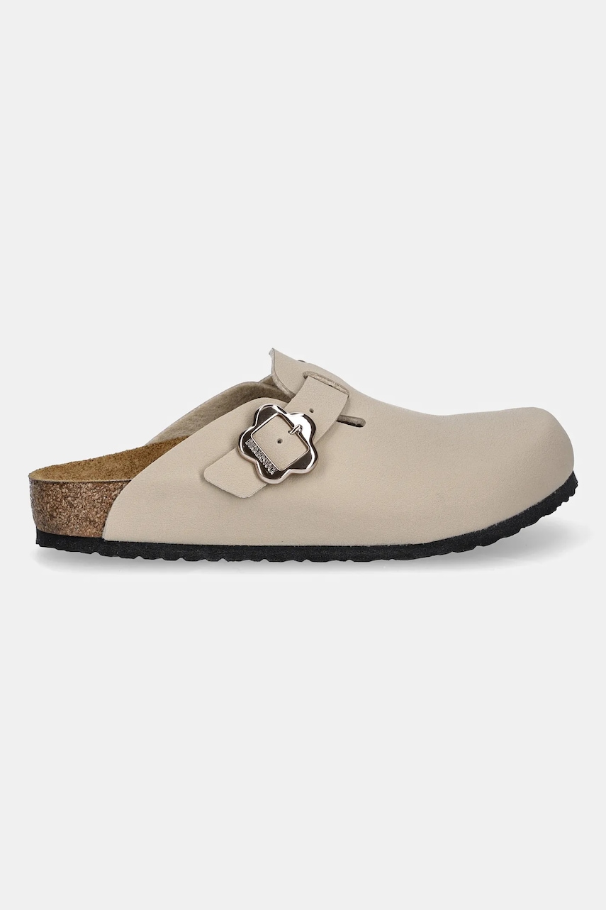 Детские шлепанцы Birkenstock Boston цвет бежевый 1030630 Детские шлепанцы Birkenstock Boston цвет бежевый 1030630