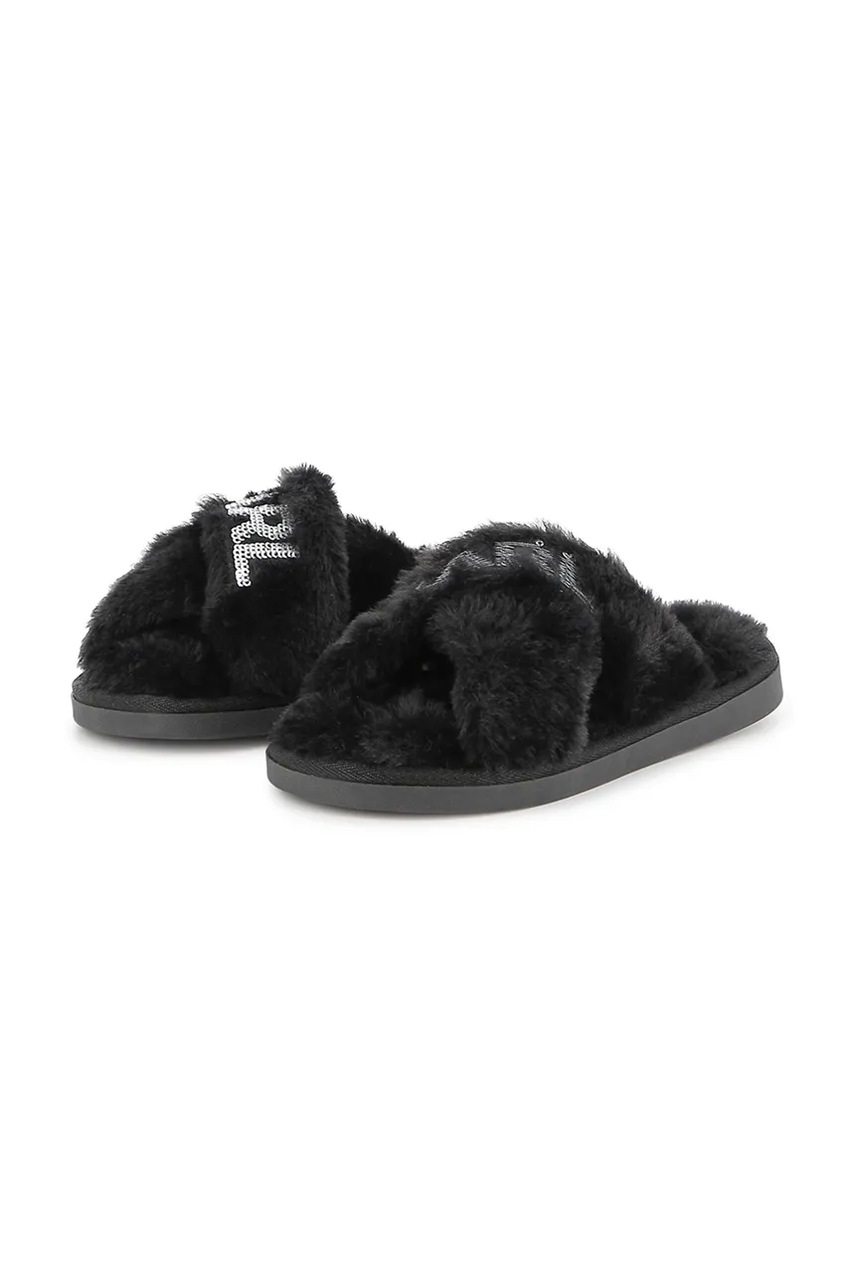 Levně Dětské papuče Karl Lagerfeld černá barva, Z30987
