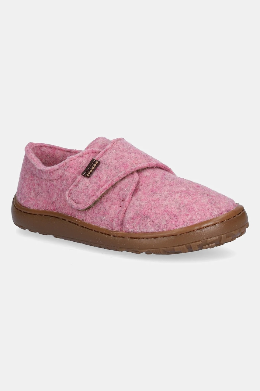 Froddo papuci copii BAREFOOT WOOLY culoarea roz, G1700420