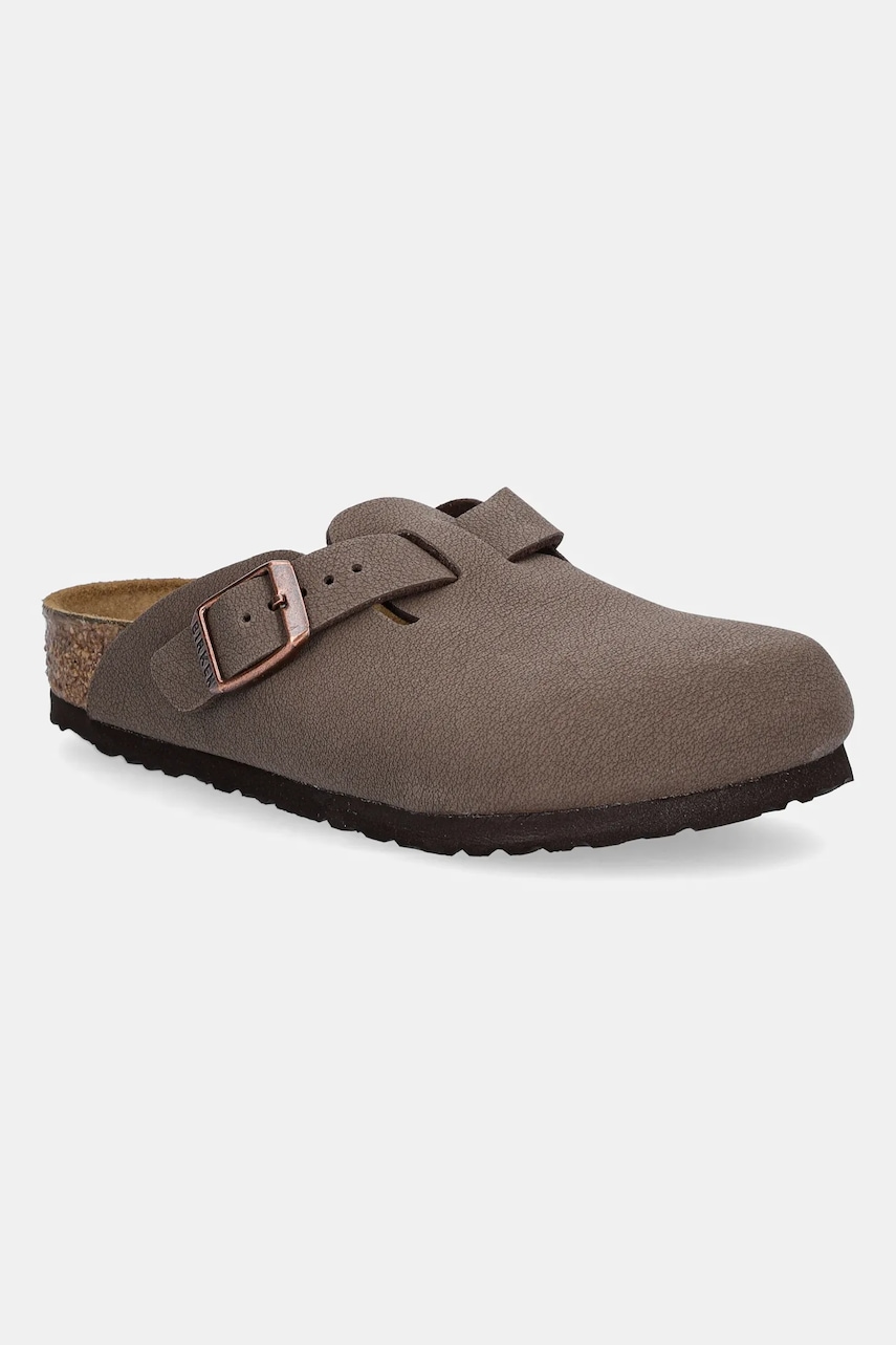Birkenstock slapi copii Boston culoarea maro, 1030809