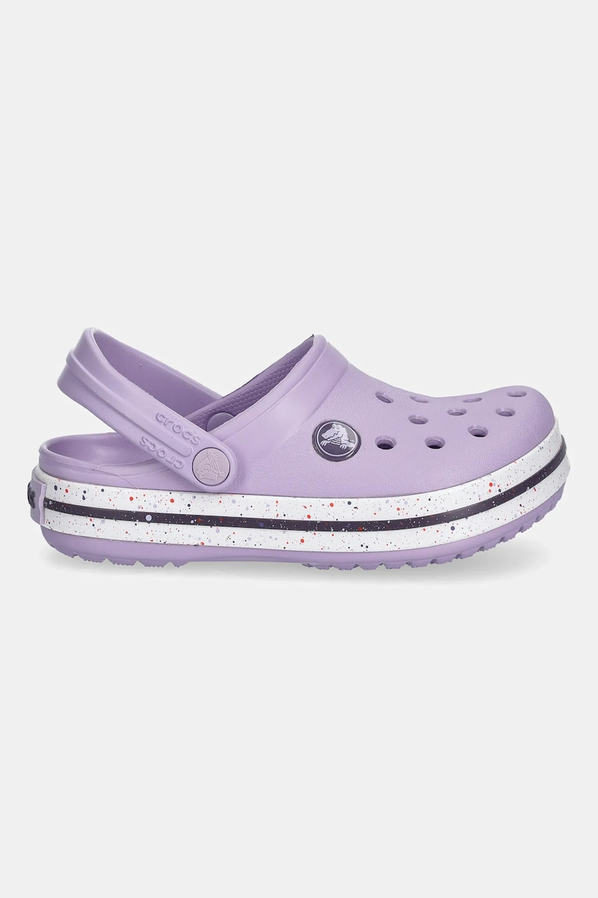 Детские шлепанцы Crocs CROCS CROCBAND SPECKLED BAND CLOG цвет фиолетовый 211646 Детские шлепанцы Crocs CROCS CROCBAND SPECKLED BAND CLOG цвет фиолетовый 211646