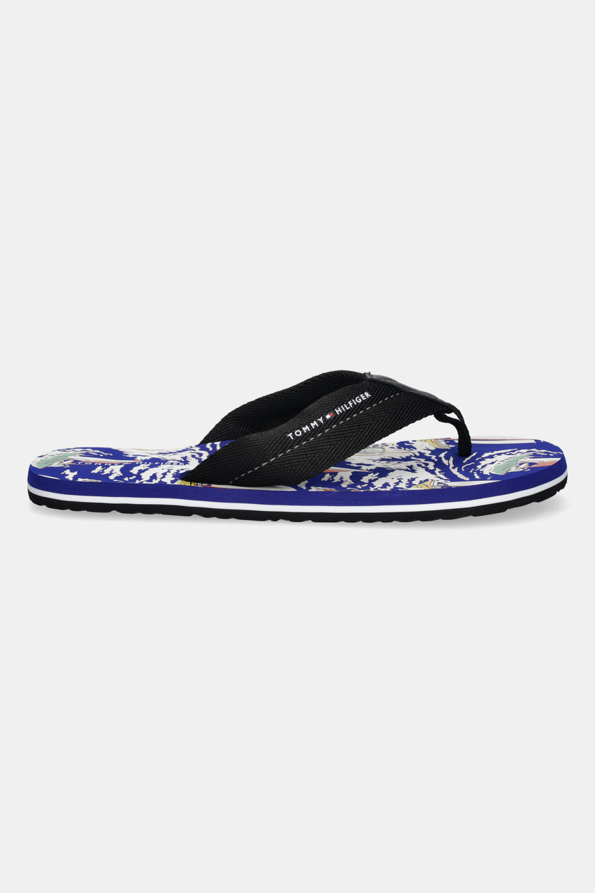 Вьетнамки Tommy Hilfiger TH SURF PRINT BEACH SANDAL цвет чёрный FM0FM05509