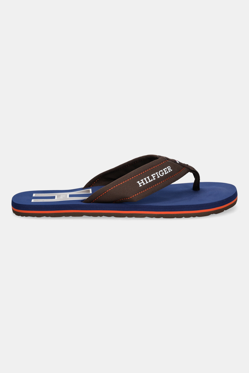 Вьетнамки Tommy Hilfiger TH H PADDED BEACH SANDAL цвет коричневый FM0FM05536