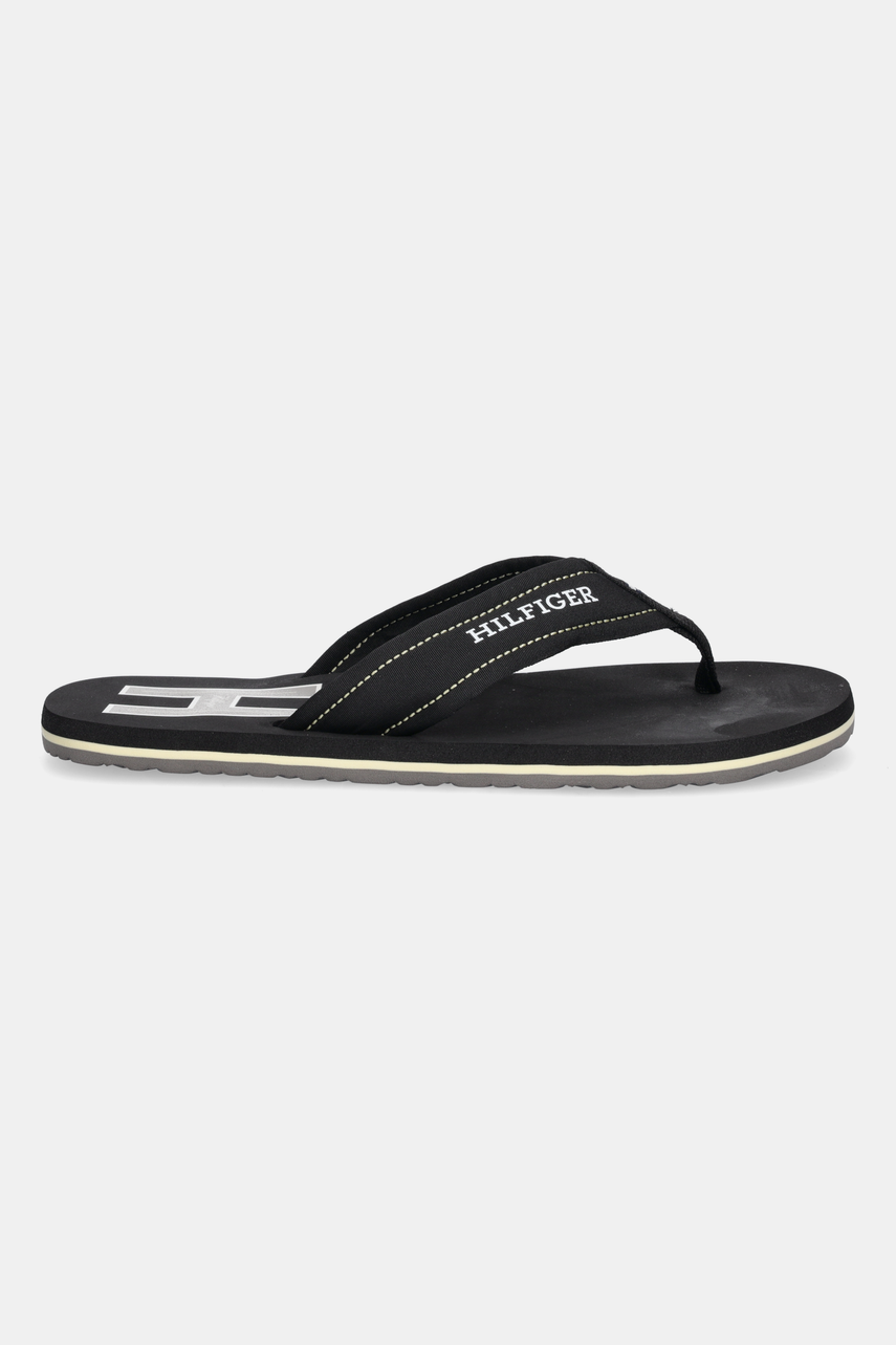 Вьетнамки Tommy Hilfiger TH H PADDED BEACH SANDAL цвет чёрный FM0FM05536