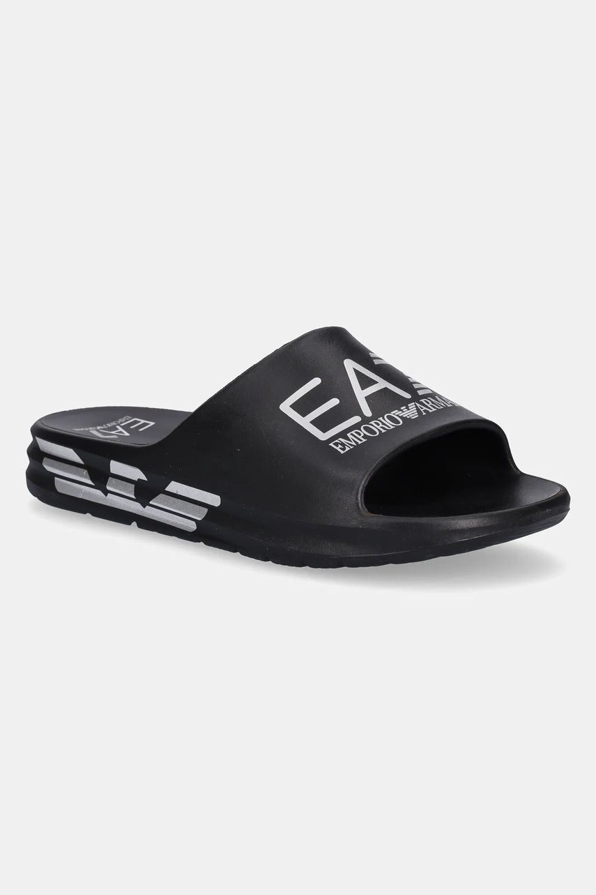 Levně Pantofle EA7 Emporio Armani pánské, černá barva, AF18618.7X000356