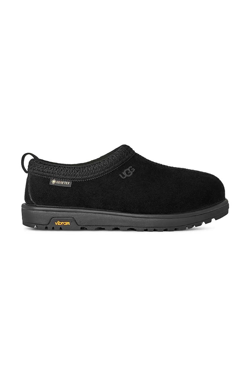 Levně Semišové papuče UGG Tasman GTX černá barva, 1171304.BLK