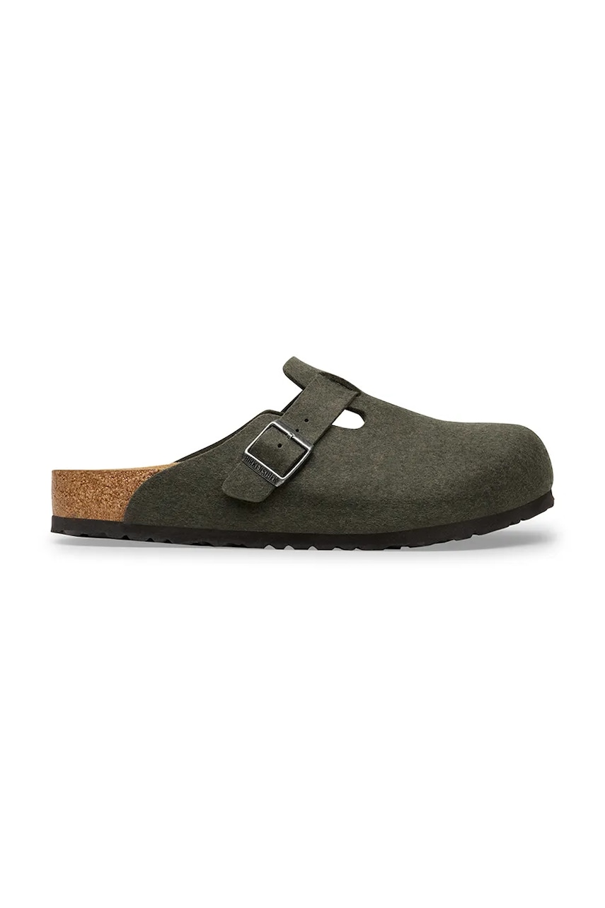Birkenstock papuci Boston culoarea verde, 1030676