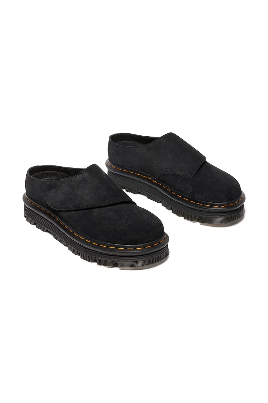 Замшевые шлепанцы Dr. Martens ZebZag AnyWair Mule цвет чёрный DM41730001 Замшевые шлепанцы Dr. Martens ZebZag AnyWair Mule цвет чёрный DM41730001