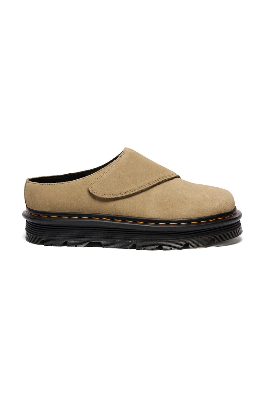 Dr. Martens papuci din piele ZebZag AnyWair Mule culoarea bej, DM41730200