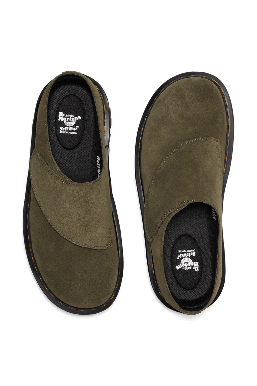 Semišové šľapky Dr. Martens ZebZag AnyWair Mule
