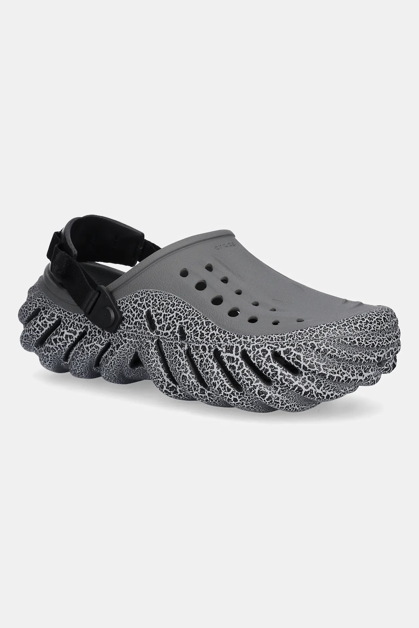 Crocs papuci Echo Crackle Clog culoarea gri, 211630