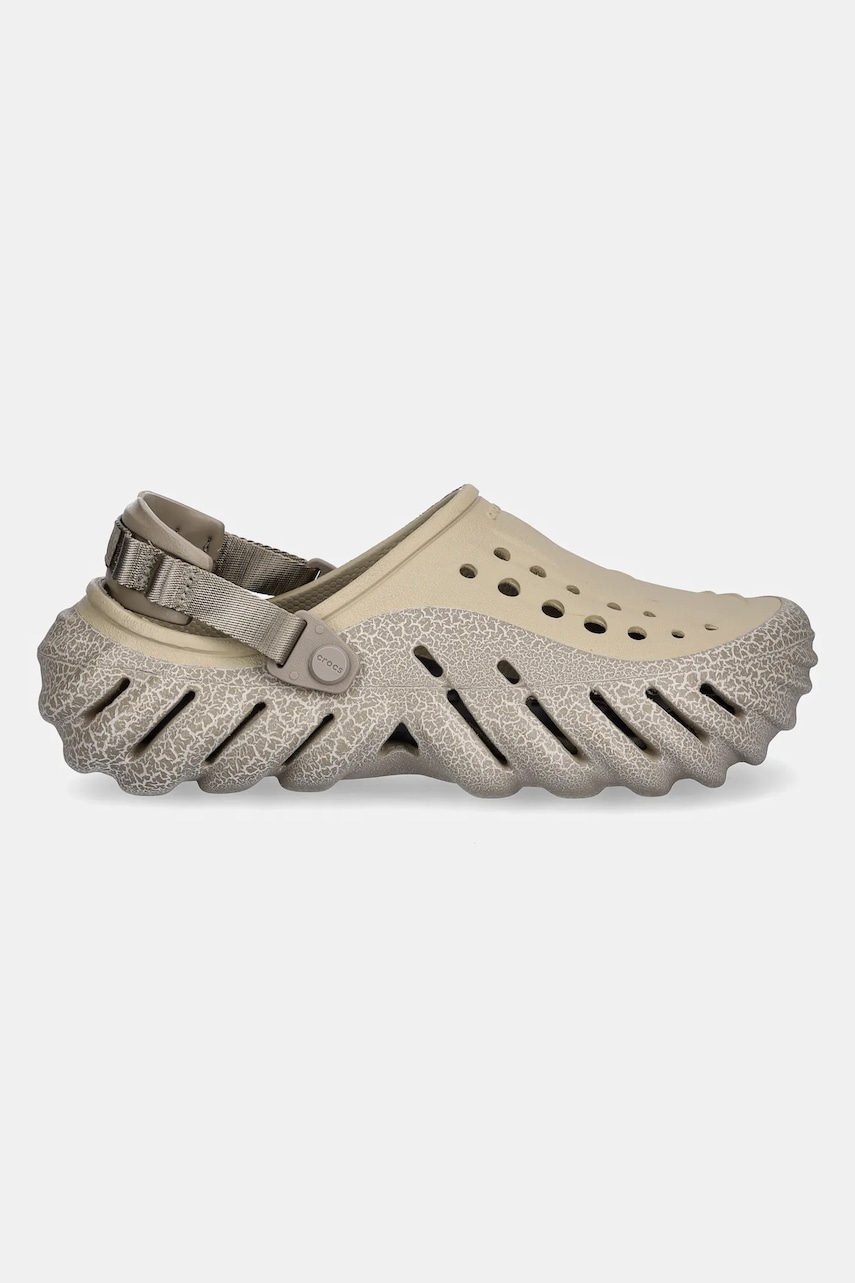 Шлепанцы Crocs Echo Crackle Clog цвет бежевый 211630 Шлепанцы Crocs Echo Crackle Clog цвет бежевый 211630