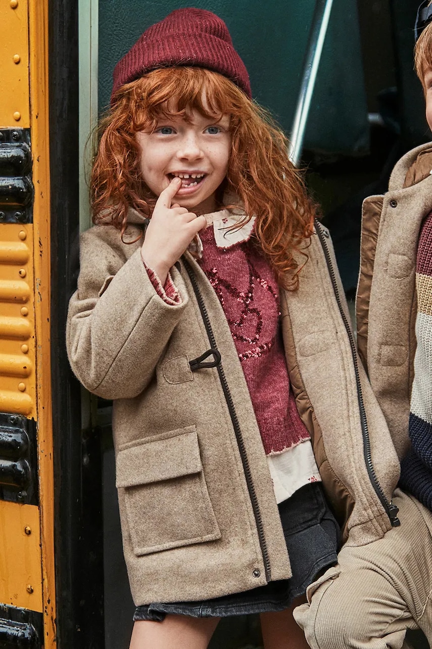 Mayoral palton pentru copii culoare bej 4423