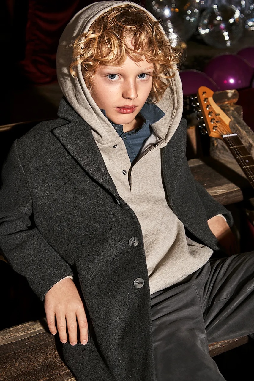 Mayoral haină pentru copii culoare gri 7411