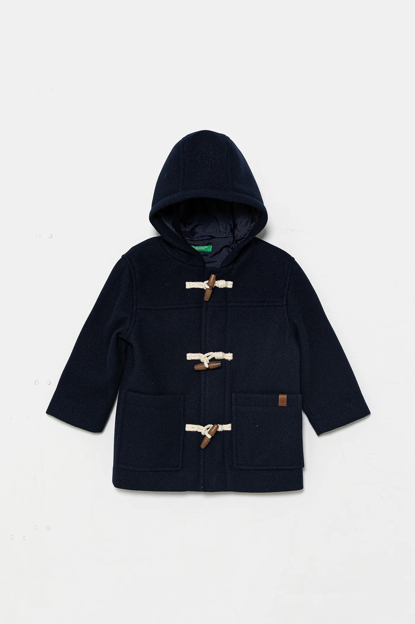United Colors of Benetton palton pentru copii culoarea bleumarin 222VGN03Z