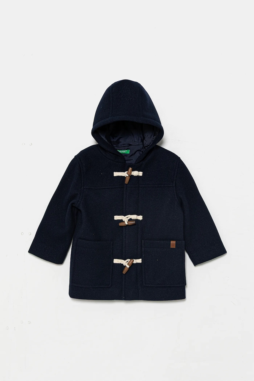 United Colors of Benetton palton pentru copii culoarea bleumarin 222VGN03Z