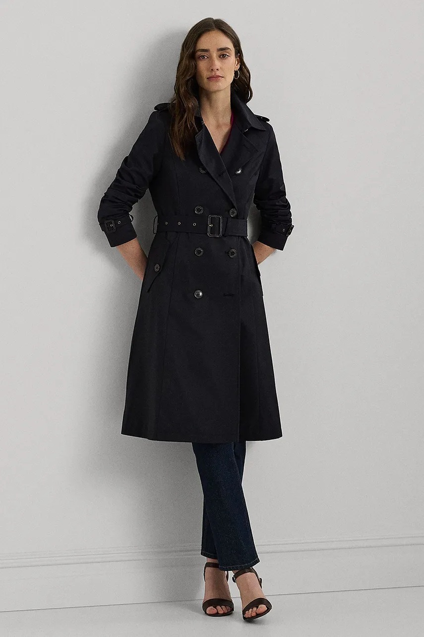 Levně Kabát Lauren Ralph Lauren tmavomodrá barva, 297951255