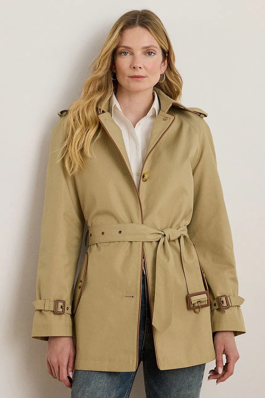 Levně Kabát Lauren Ralph Lauren béžová barva, 297979525