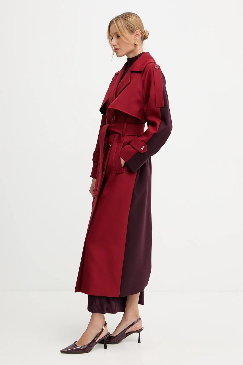 Тренч с шерстью Patrizia Pepe цвет красный  8O0188 A630
