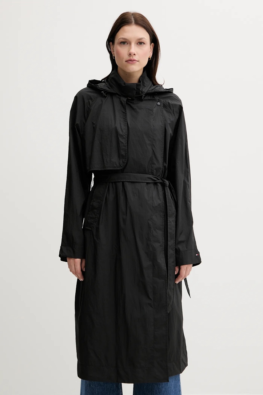 Пальто Tommy Hilfiger цвет чёрный переходное WW0WW46445